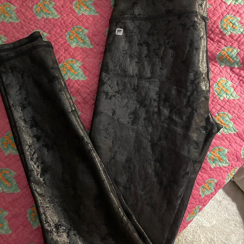 fabletics women’s leggings szS dark grey marble